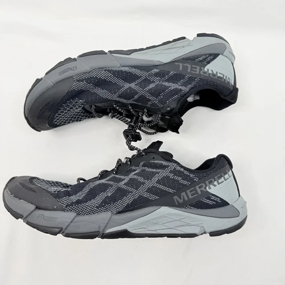Merrell Bare Access Flex Trail Running Shoes Size 9.5 Black Gray J12608‎